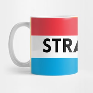 Strassen City in Luxembourg Flag Colors Mug